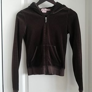 S Brown Juicy Couture Zip Up Hoodie